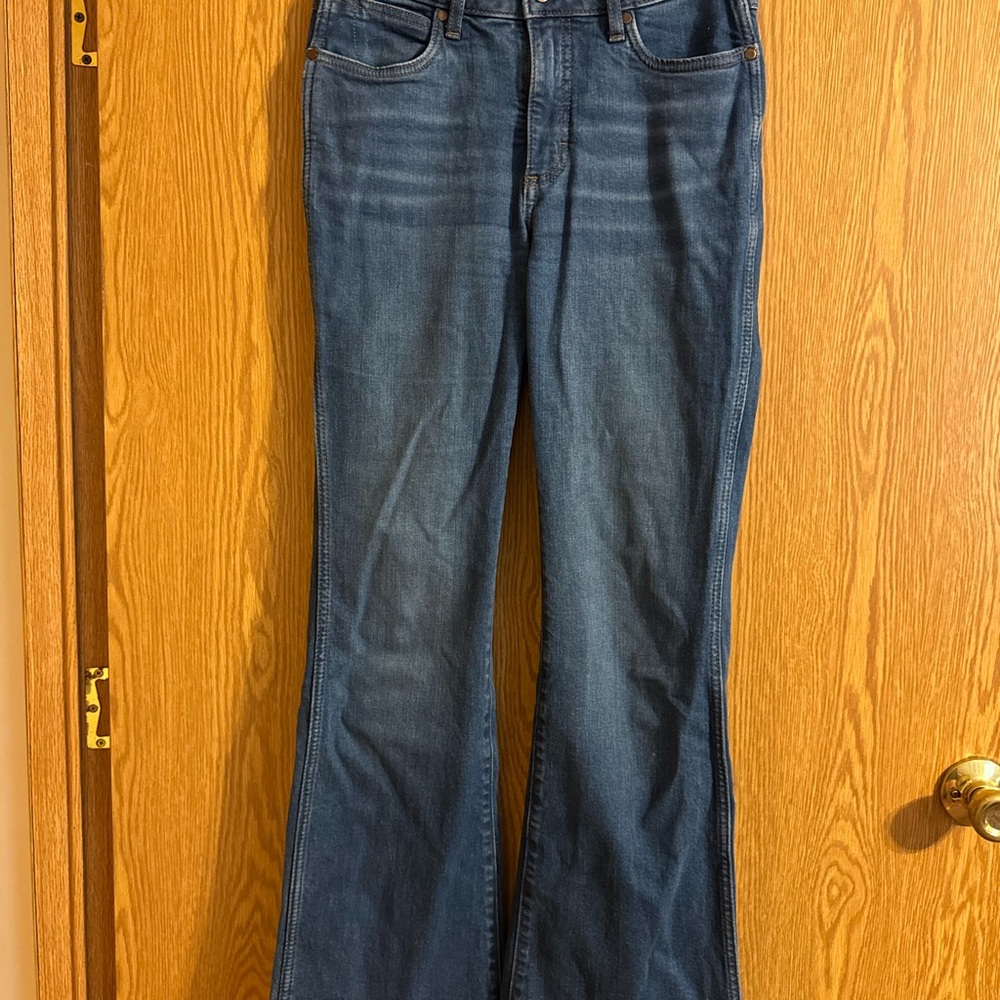 Wrangler Blue Flare Wide Leg Jeans